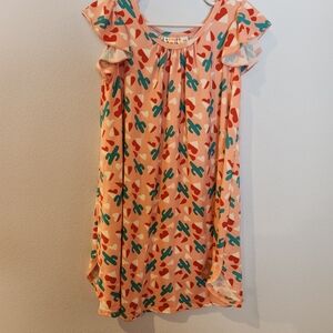 Dot Dot Smile Casual Dress - Pink and Teal